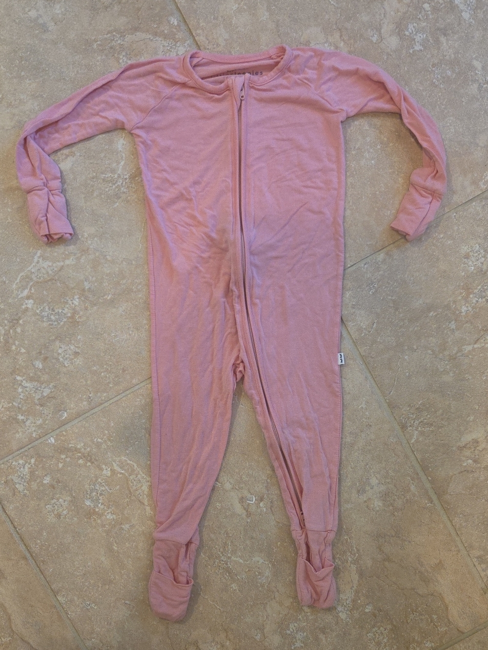 Little Sleepies Pink Zip Footed Pajama